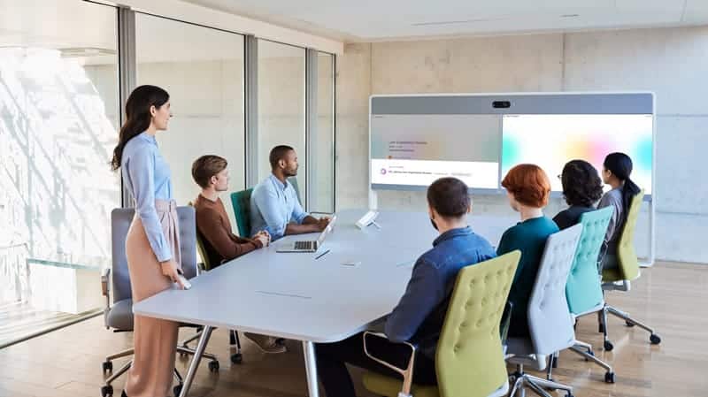 collaboration inside of a meeting space with cisco products