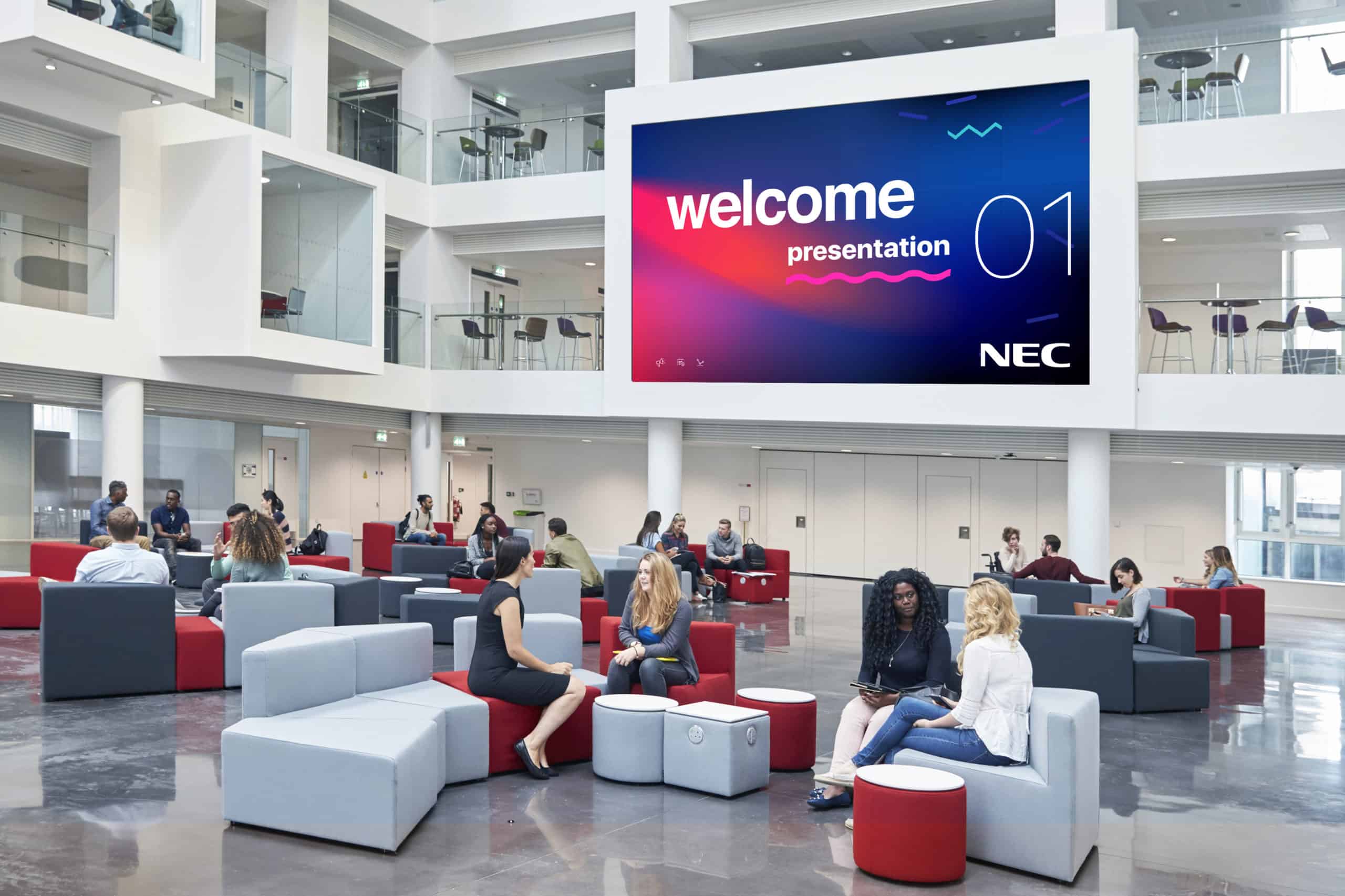 nec video wall in corporate office