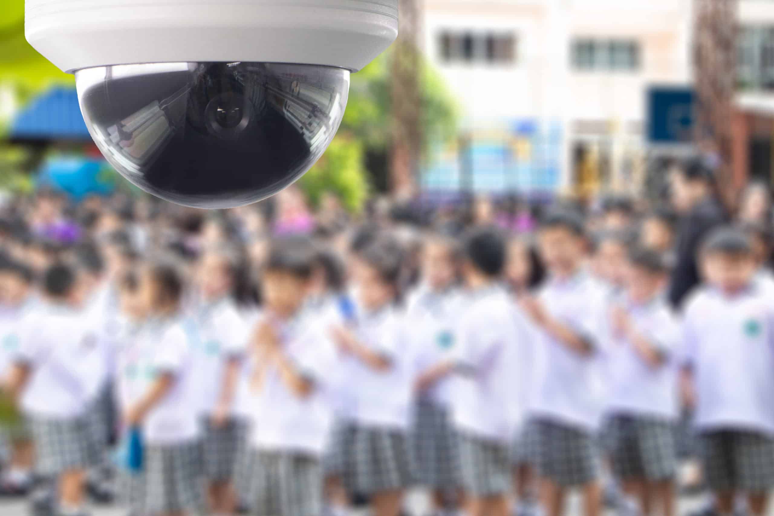 security camera in school ceiling