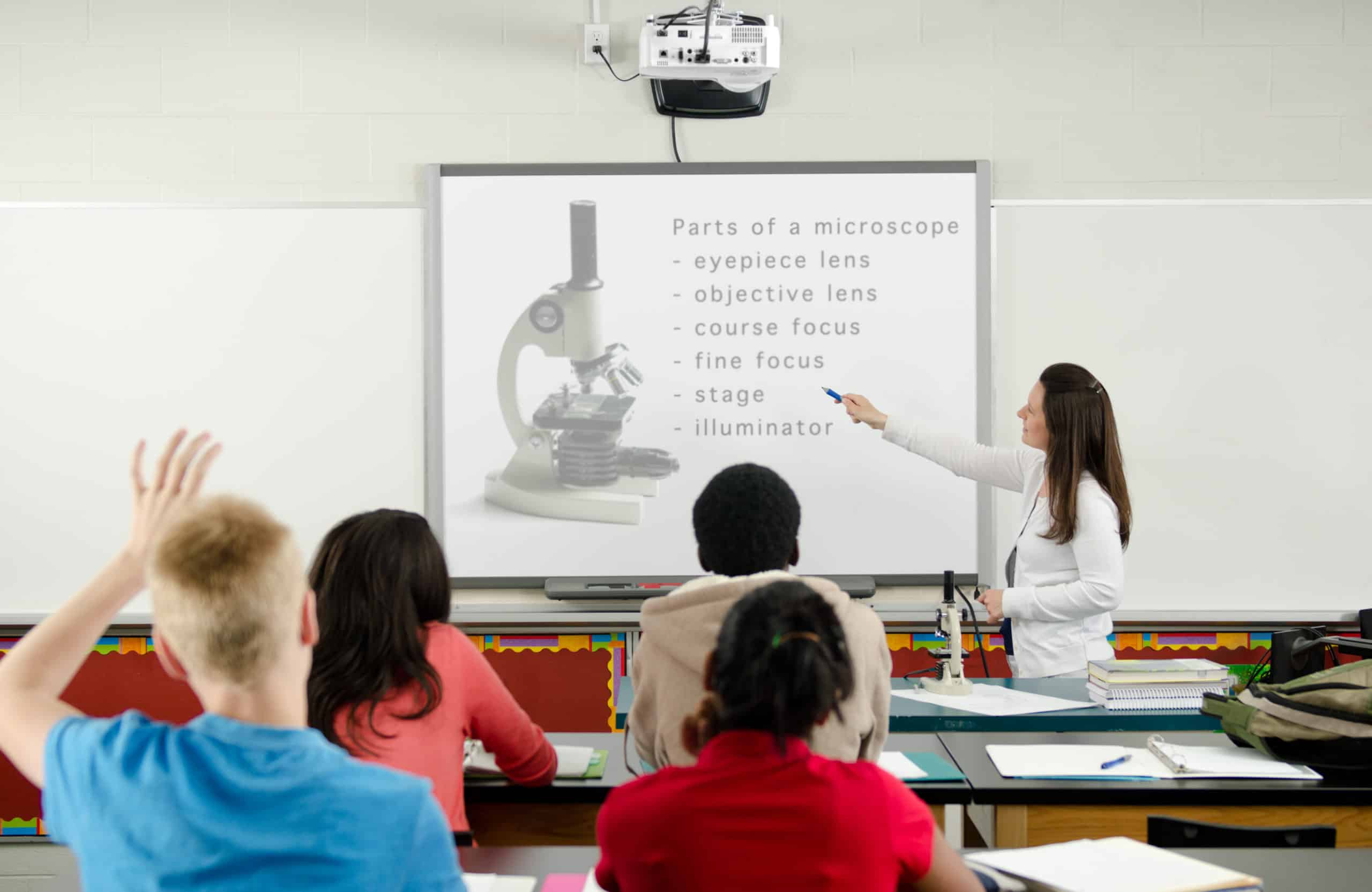 education technology interactive whiteboard teacher and students