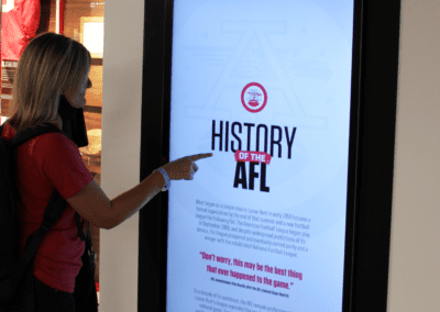 Kansas City Chiefs Hall of Honor portrait interactive touch display