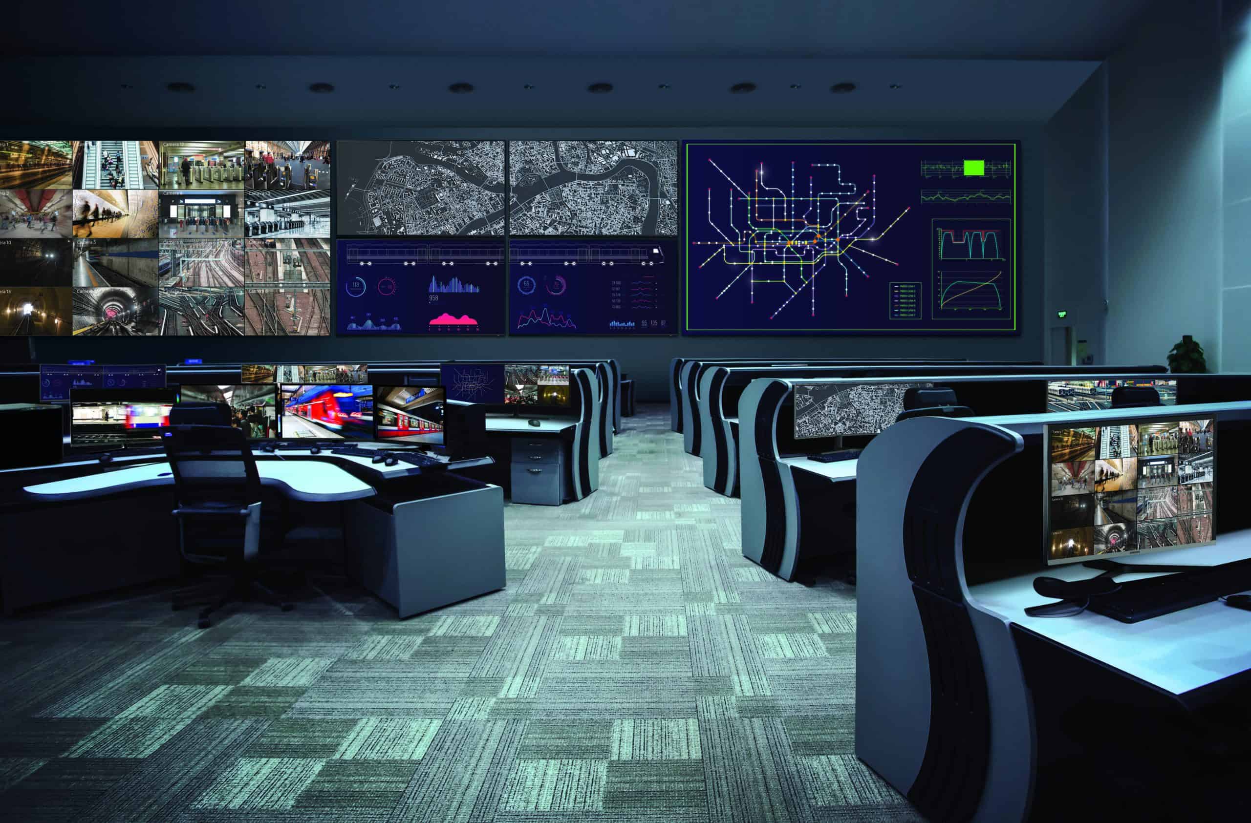 Samsung digital displays throughout a command and control center