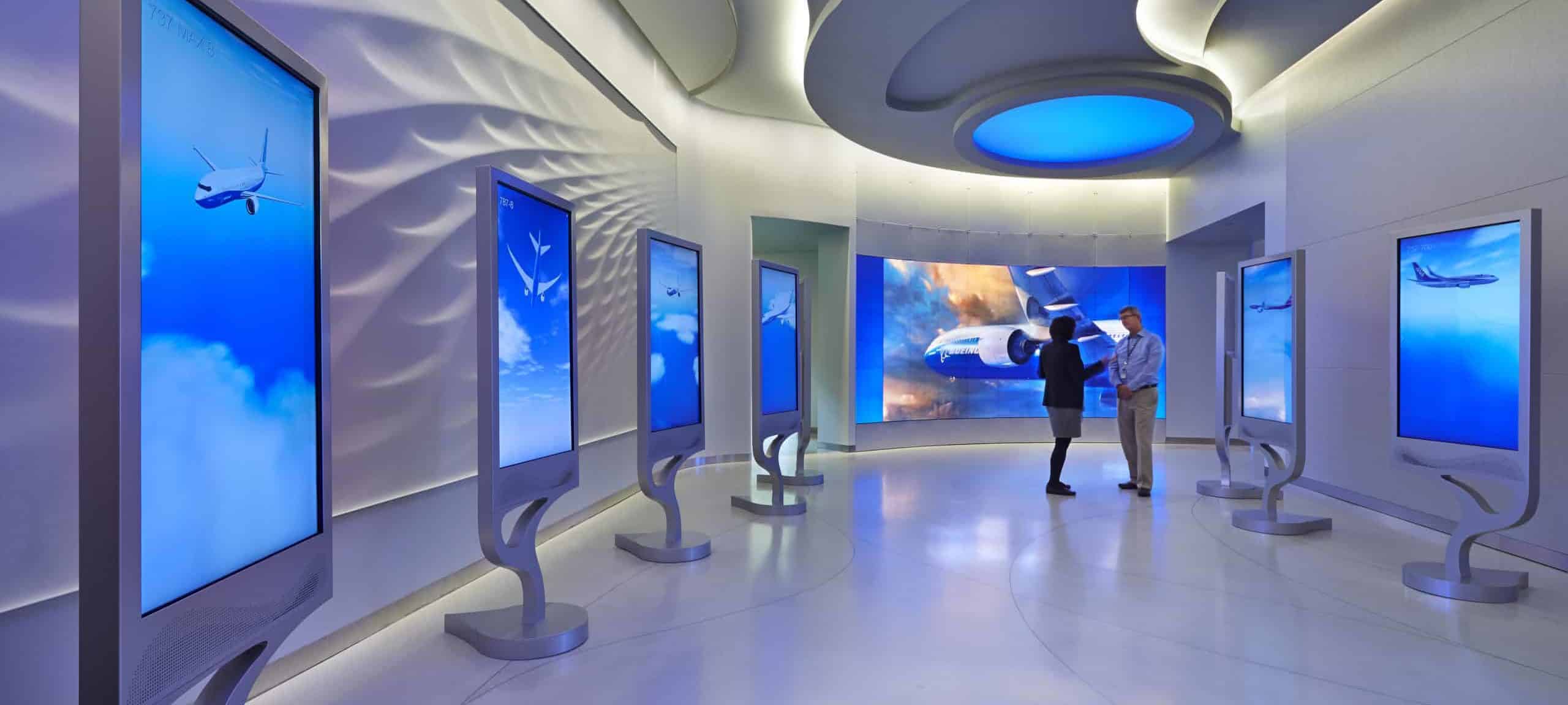 Immersive corporate digital signage at Boeing