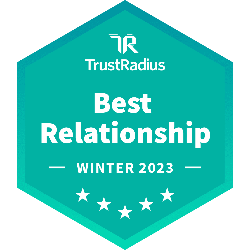 TrustRadius Award Winter Best Relationship video conferencing