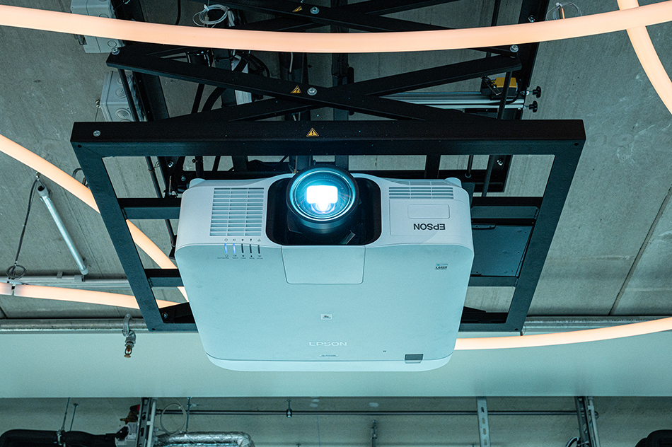 Image of ceiling mounted projector