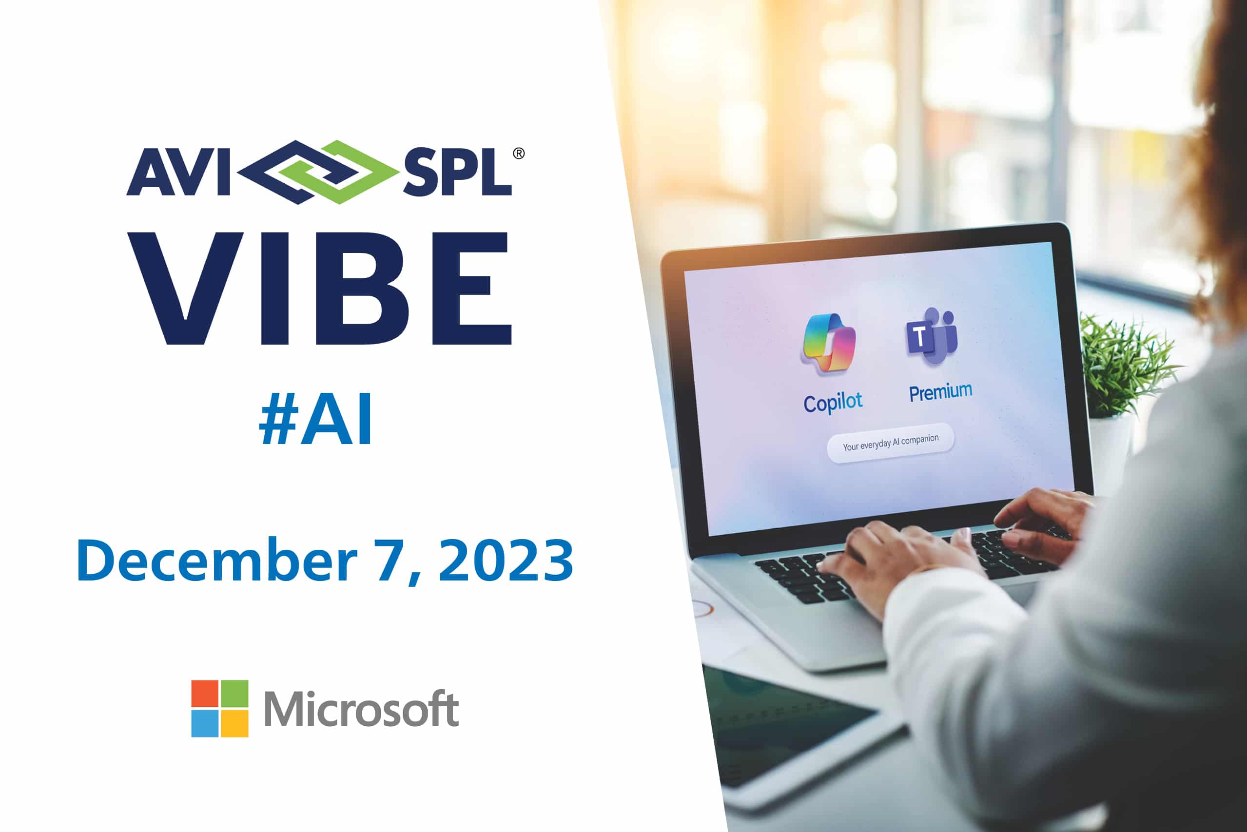 VIBE AI Banner with person using computer