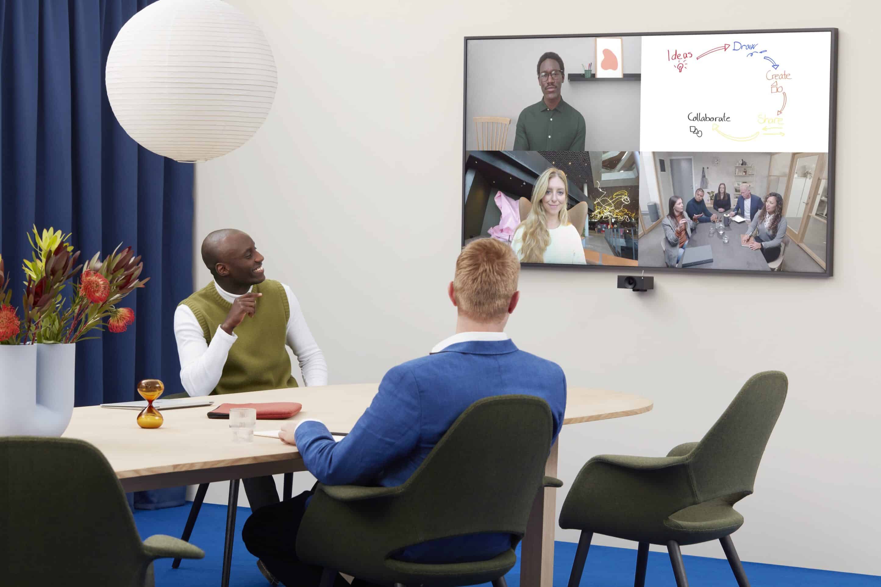 team meeting inclusive experience in large spaces with Huddly cameras