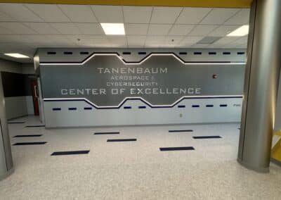 Rose State College's Tanenbaum Aerospace and Cybersecurity Center lobby