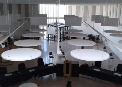 City of North Battleford - Chapel Gallery council chambre location aerial view of sound proofing panels