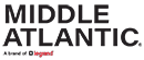 The logo features bold black uppercase text saying MIDDLE ATLANTIC with smaller, elegant red cursive text Legrand below.