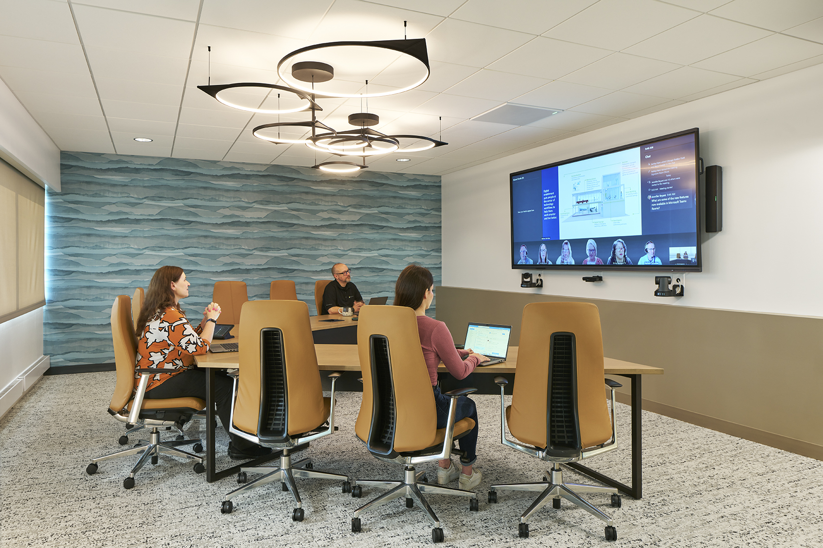 Signature Microsoft Teams room with hybrid meeting