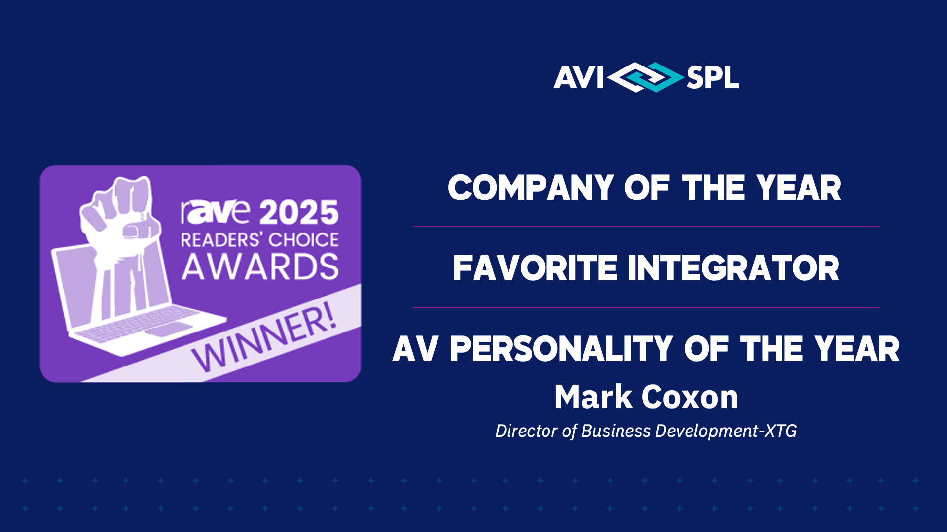 AVI-SPL Celebrates Triple Win at 2025 rAVe [PUBS] Awards