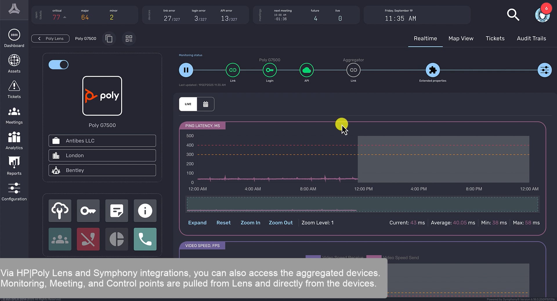 HP Poly Lens Symphony Integration Screenshot