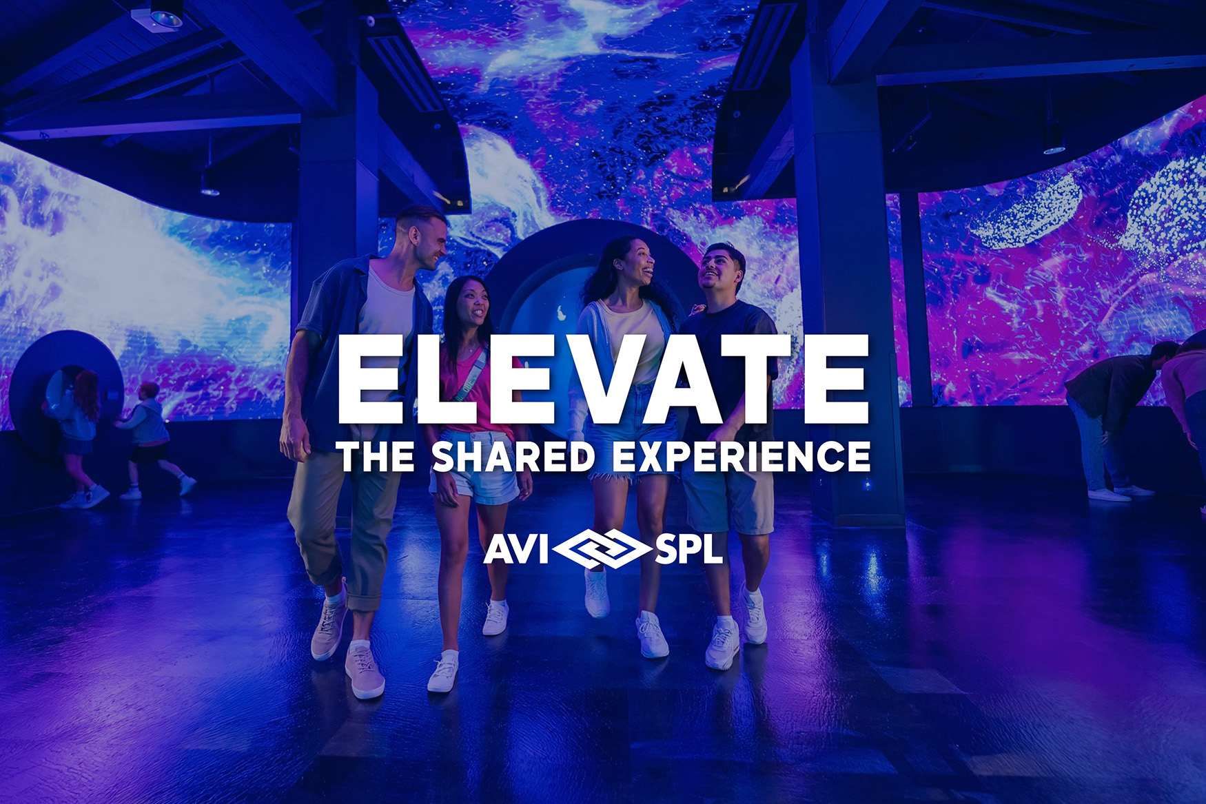 Customers at SeaWorld Jewels of the Sea Jellyfish exhibit