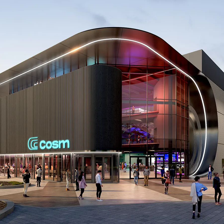 Cosm Dallas, a cutting-edge immersive entertainment venue in the Grandscape area of The Colony, TX