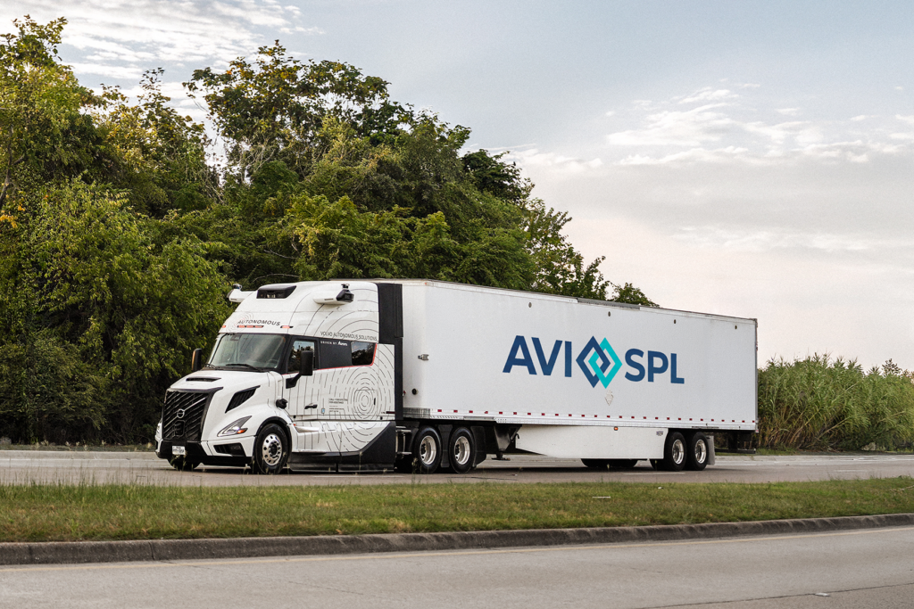 Volvo VNL Autonomous integrated with the Aurora Driver on the road.