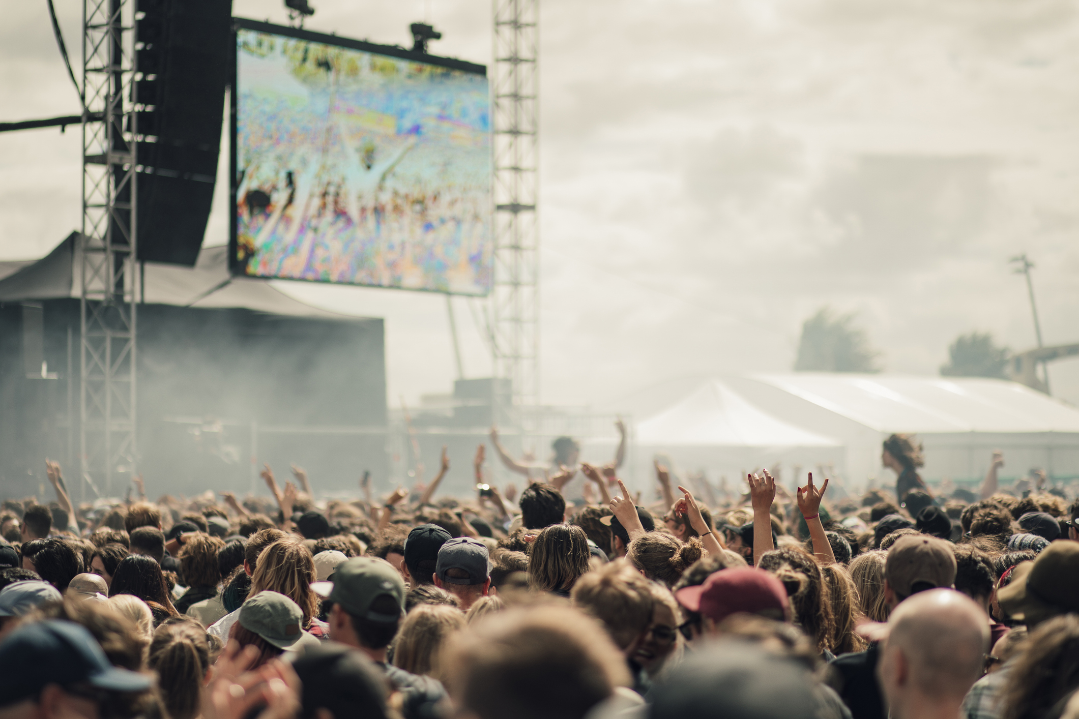 Live concert event supported by real-time crime centers technolody